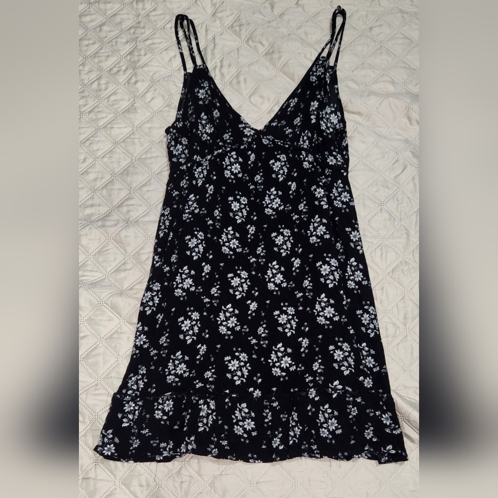Elodie Black Floral Long Tank Sz M